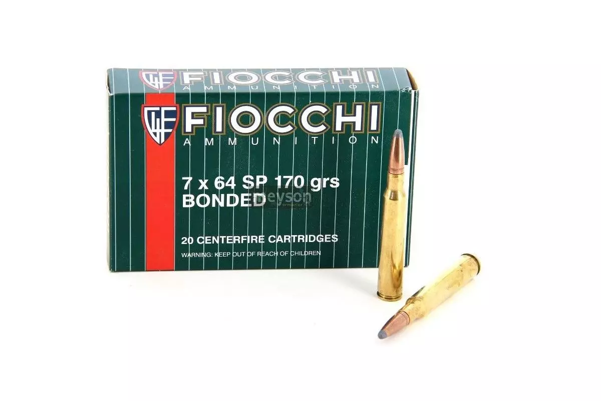 Munitions Fiocchi calibre 7x64 SP 170 Grains 