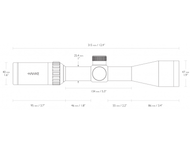 Lunette de tir Hawke VANTAGE 3-9X40 30/30 centre cross 