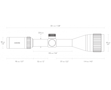 Lunette de tir Hawke VANTAGE 3-9X50 AO mil dot centre 