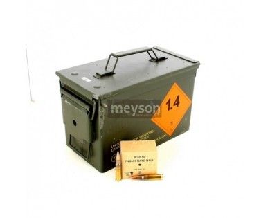 Caisse en métal de 640 munitions calibre 7,62x51 (308) 147Grs 