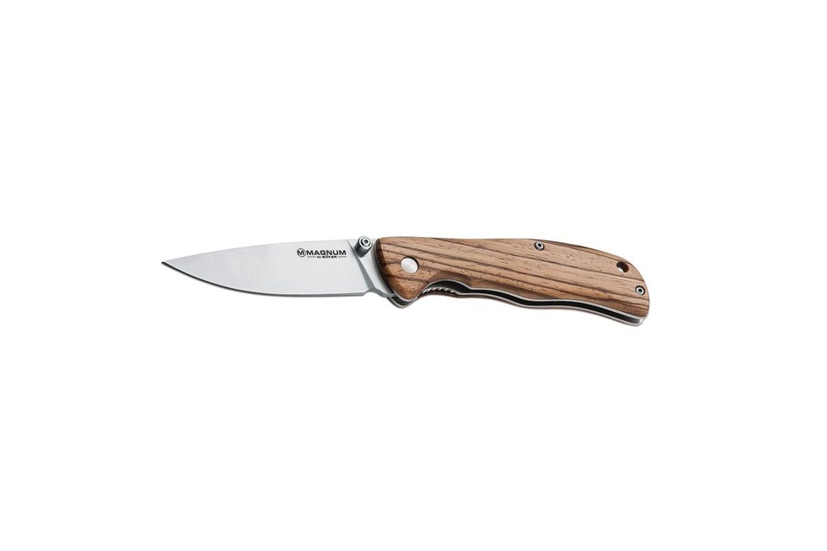 Couteau Backpacker - Lame 86mm - Manche Bois - Clip Couteau Backpacker - Lame 86mm - Manche Bois - Clip