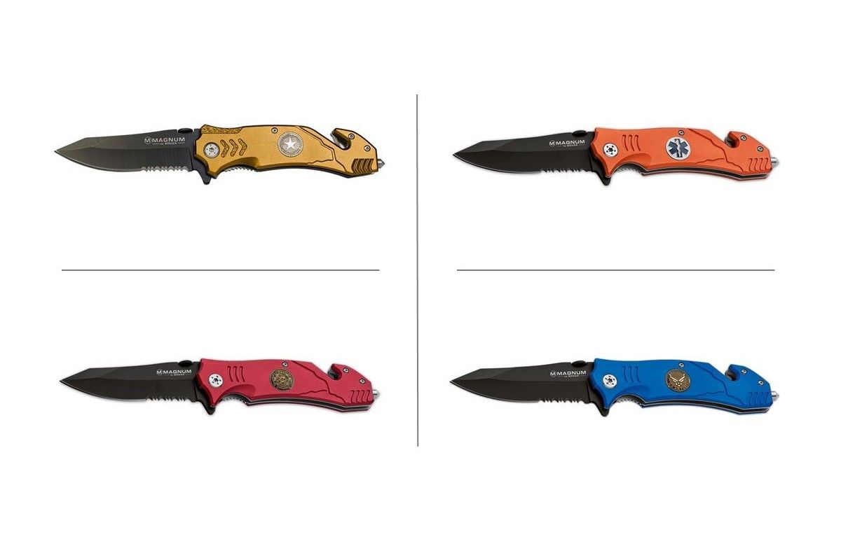Couteau Magnum Lame 86mm - Manche aluminium - Clip Böker