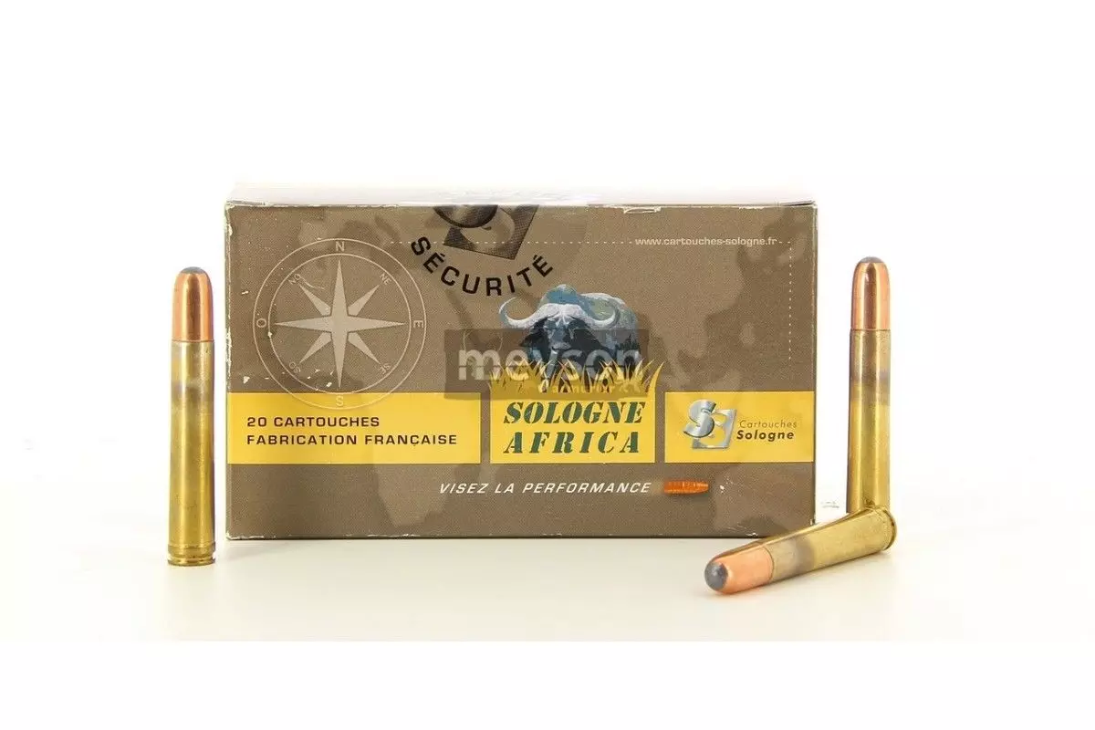Munitions de chasse calibre 458 Win Mag Hornady RN 500grs 