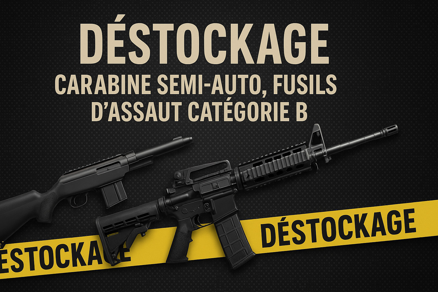 Déstockage Carabines semi-automatiques & Fusils d'assaut Catégorie B