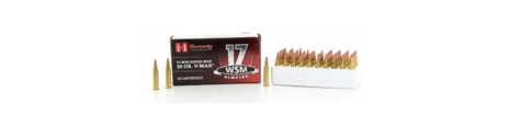 Munitions de chasse calibre 17 Winchester Super Magnum